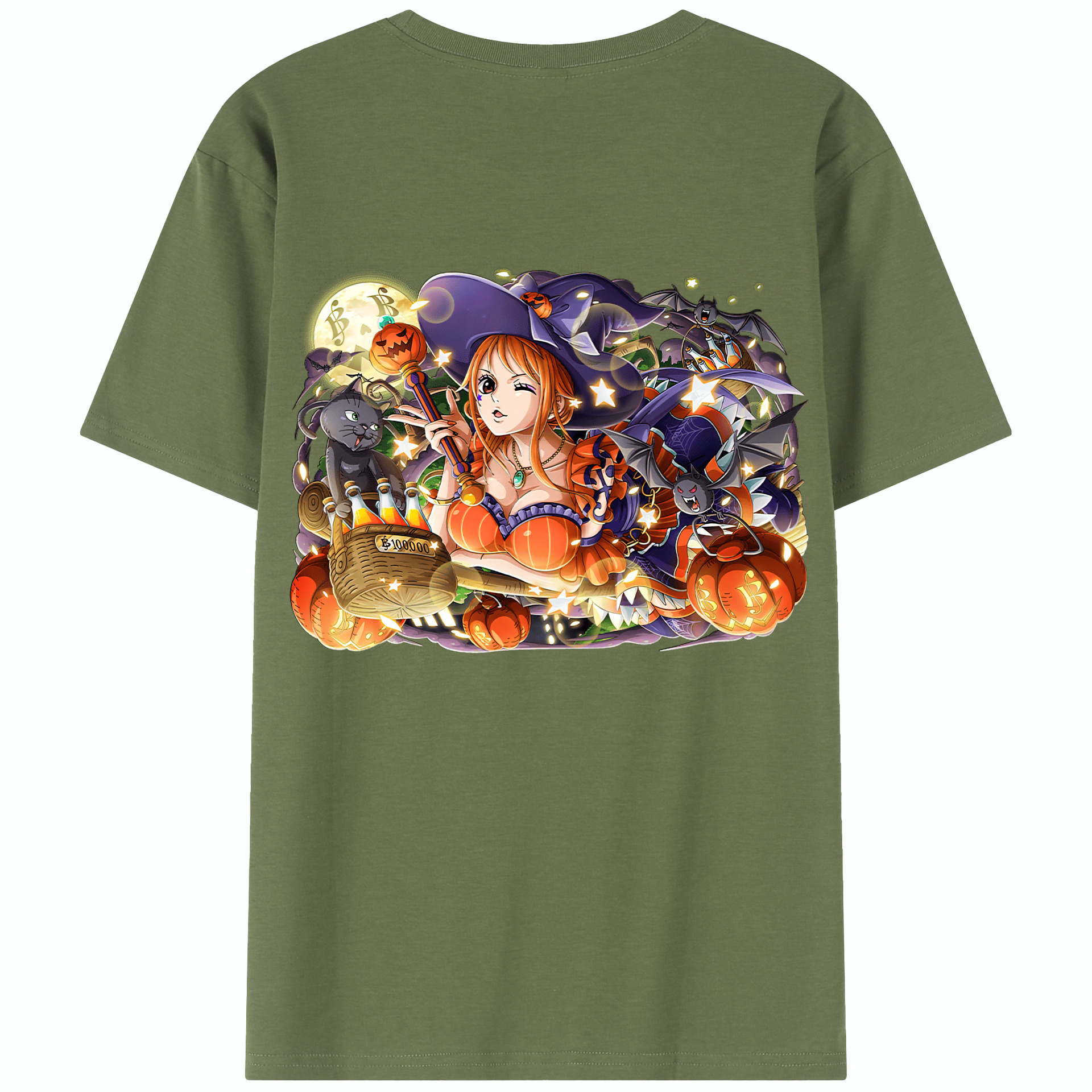 ワンピース ナミ ONE PIECE Nami 綿100％半袖Tシャツ（背面プリント）